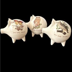 Charming Cream Piggy Banks - Bundle of 3